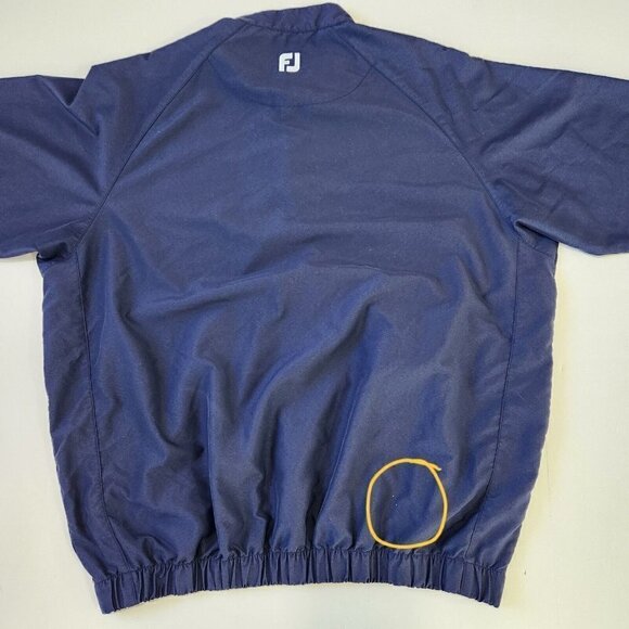 FootJoy Windshirt Mens XL Dark Blue Short Sleeve Golf Pullover FLAW - Picture 12 of 12